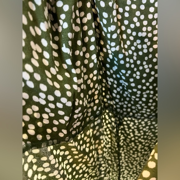 Reformation Sigmund Dress Moiret Polka‎ Dot Midi Slit  Size 14 - Picture 10 of 13